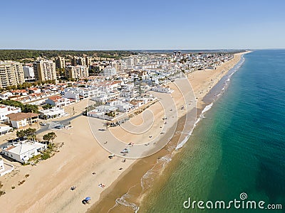 Aerial view of Islantilla, a seaside town in Spain Stock Photo