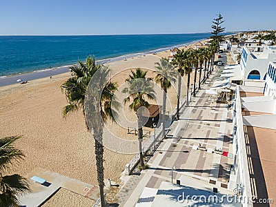 Aerial view of Islantilla, a seaside town in Spain Stock Photo