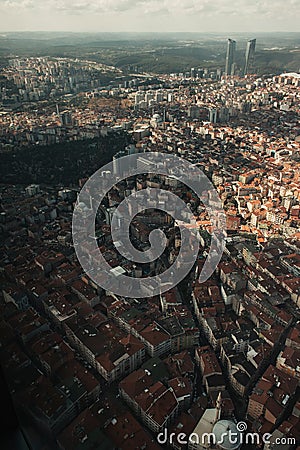 Aerial view of Istanbul city and Editorial Stock Photo