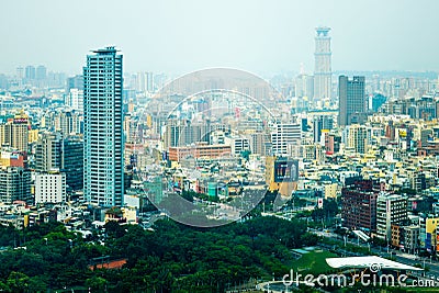 Aerial view of Kaohsiung City Editorial Stock Photo