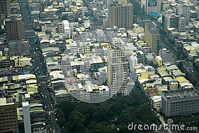 Aerial view of Kaohsiung City Editorial Stock Photo