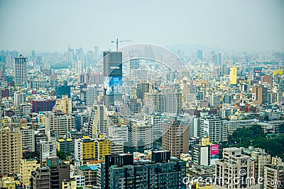 Aerial view of Kaohsiung City Editorial Stock Photo