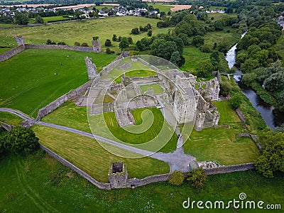 Aerial view. Kells Priory. county Kilkenny. Ireland Stock Photo