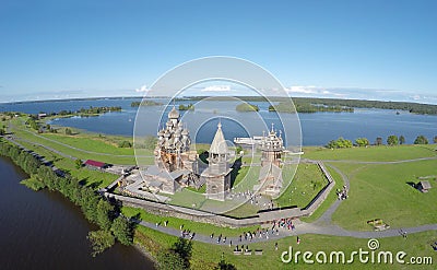 Aerial view of Kizhi island Stock Photo