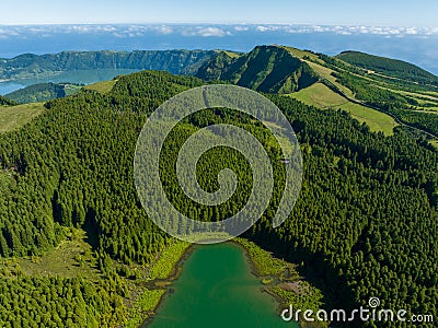 Lagoa do Canario - Azores, Portugal Stock Photo