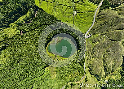 Lagoa do Canario - Azores, Portugal Stock Photo