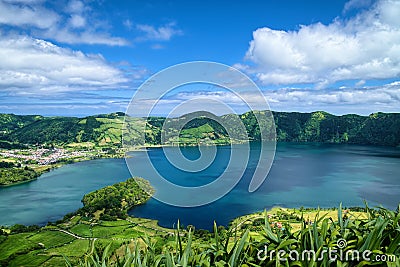 Lagoon of the Seven Cities, Sao Miguel island, Azores Stock Photo