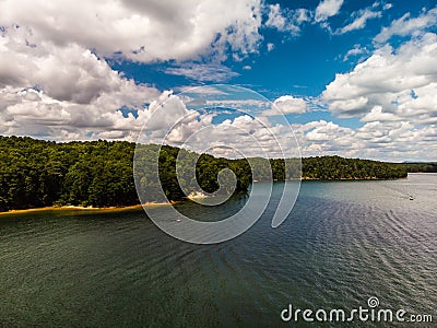 Aerial view of Lake Allatoona in Georgia Stock Photo