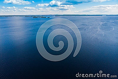 Aerial view of lake Paijanne, Paijanne National Park, Finland Stock Photo