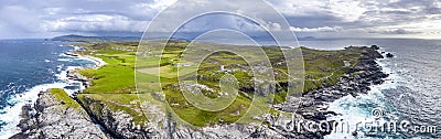 Aerial view of the landscape of Malin Head in Ireland Stock Photo