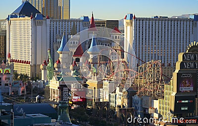 An Aerial View of the Las Vegas Strip Looking South Editorial Stock Photo