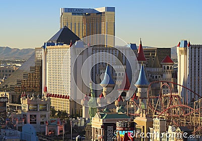 An Aerial View of the Las Vegas Strip Looking South Editorial Stock Photo