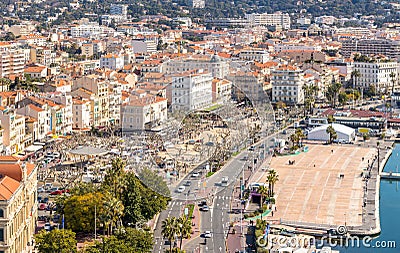 Aerial view of Cannes France Stock Photo