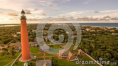 Aerial view of lighthouse in Daytona Beach Florida Stock Photo