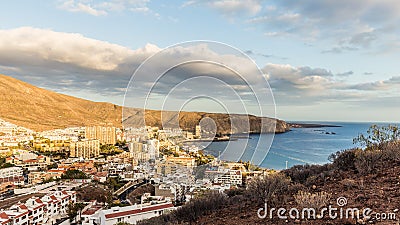 Aerial view on Adeje and Las Americas Editorial Stock Photo