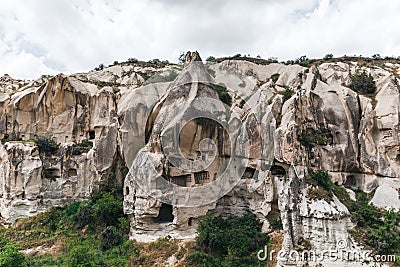 aerial view of majestic landscape in goreme national park, Stock Photo