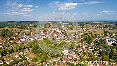 Aerial view of Martel village Stock Photo