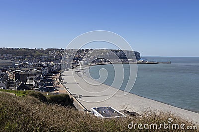 Aerial view Mers-le-Bains, Somme, France Stock Photo