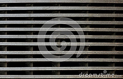 Aerial view metal grill Stock Photo