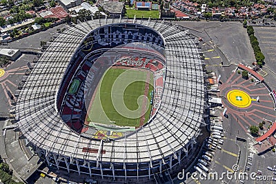 Aerial view of mexico city soccer aztec stadium Editorial Stock Photo