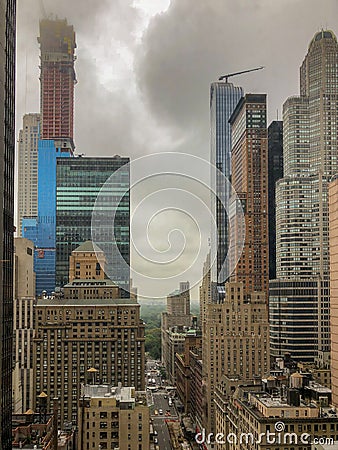 Aerial View - Midtown Manhattan Editorial Stock Photo