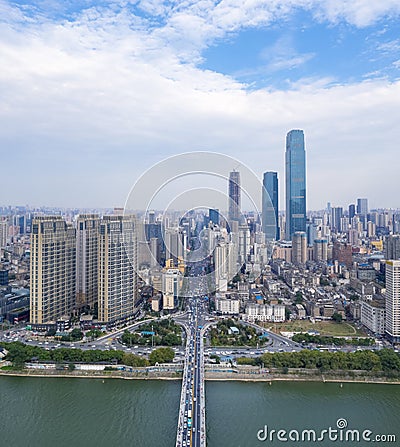 Aerial view of modern changsha Stock Photo