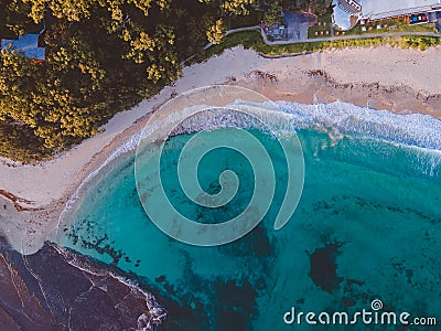 Aerial view of Mollymook Beach, Shoalhaven, NSW, Australia Stock Photo