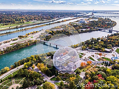 Aerial View of Montreal, Quebec, Canada Editorial Stock Photo