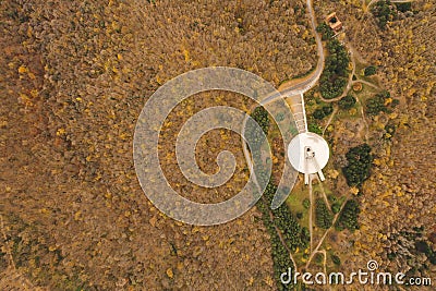Aerial view at monument Freedom on Fruska Gora mountain, near Novi Sad, Serbia Stock Photo