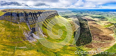 Aerial view of the mountain Benbulbin in County Sligo, Ireland Stock Photo
