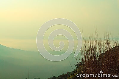 Aerial view of mountain Stock Photo