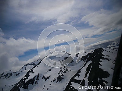 Aerial View of the Mountaintops Stock Photo