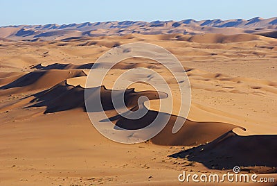 Aerial View of the Namib Desert Stock Photo