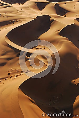 Aerial View of the Namib Desert Stock Photo