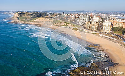Aerial View Newcastle Beach - NSW Australia Editorial Stock Photo