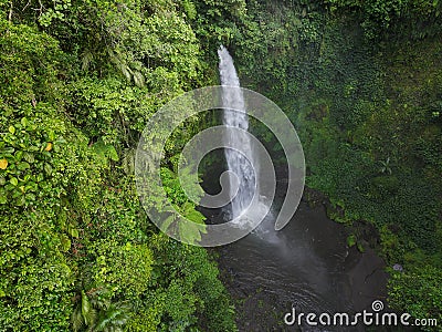 Aerial view of Nungnung waterfall in Bali Stock Photo