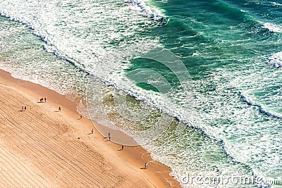 Aerial view of ocean beach Stock Photo