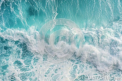 Aerial view of the ocean wave Stock Photo