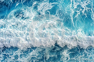 Aerial view of the ocean wave Stock Photo