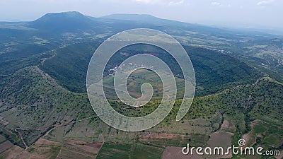 Aerial view of one of the 7 Luminaires found in Valle De Santiago Guanajuato Stock Photo