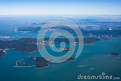 Aerial view of outlying Islands, Hong Kong Stock Photo