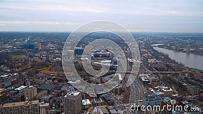 Aerial view over the city of Boston - travel photography Stock Photo