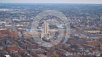 Aerial view over the city of Boston - travel photography Stock Photo