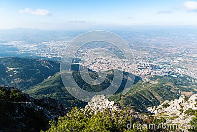 Aerial view over Manisa town in Turkey Stock Photo