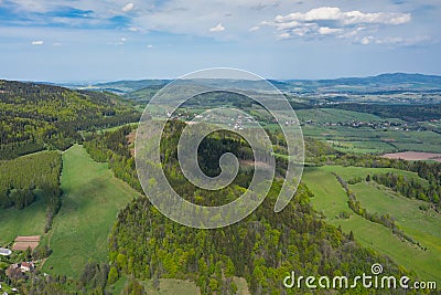 Aerial view of Owl Mountains, Poland, Lower Silesia Stock Photo