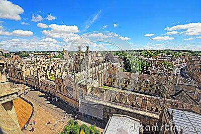 Aerial view of oxford, england Stock Photo