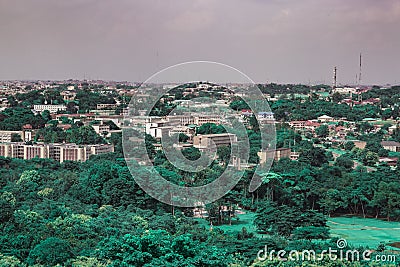 Aerial view of Oyo state government secretariat Ibadan Nigeria Stock Photo