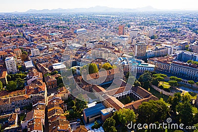 Aerial view of Padua cityscape with buildings and streets Editorial Stock Photo