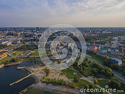 Aerial view panorama city Tallinn, Estonia. Editorial Stock Photo