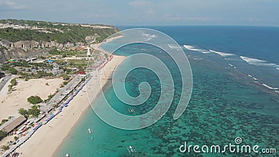 Aerial View Pantai  Pandawa Beach In Bali Indonesia Stock 